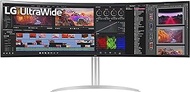 LG 49WQ95C-W 49 Inch 32:9 Curved UltraWide DQHD (5120 x 1440) Nano IPS Monitor, NVIDIA® G-SYNC® Compatible &amp; AMD FreeSync™ Premium Pro, HDMI 2.1 &amp; USB Type-C (90W PD), Tilt/Height/Swivel Adjustable