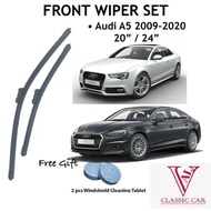 JAPAN TECHNOLOGY AUDI A5 S5 RS5 WIPER BLADE SET FREE WIND SHIELD TABLET ( 20/24 )