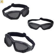 Shooting Hunting Gun Glasses Outdoor Anti Fog Hole Glasses Airsoft Half Face Mask Hollow Eye Safety Goggles TUT
