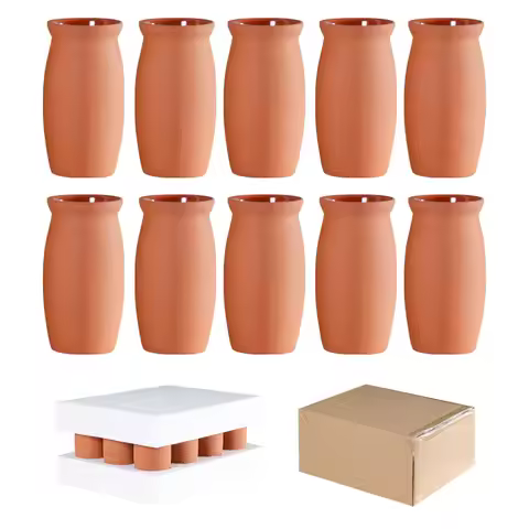 Clay Drinking Cups - Handcrafted Mexican Coffee Mugs - Versatile Hot & Cold Drinking Cups