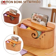 Oval Wool Holder Elliptical Yarn Bowl Wooden Knitting Bowl Yarn Holder for Crochet and Knitting Proj
