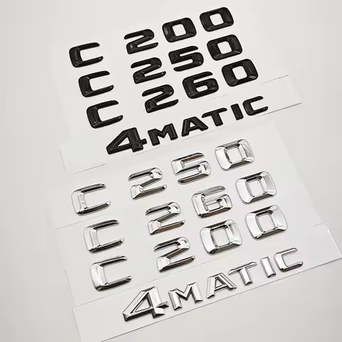 3D ABS Car Letters Logo C200 C250 C260 4MATIC Rear Trunk Badge Emblem Sticker For Mercedes Benz C Cl