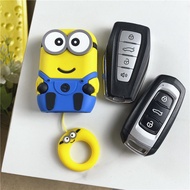 Minion TPU Car Key Cover S70 Proton X50 X70 Sarung Kunci Accesories Aksesori Keychain Leather Strap Remote Cover