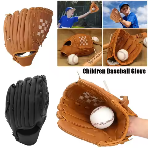Children Baseball Glove 10.5inch PU Batting Gloves Softball Practice Equipment Baseball Training Com