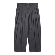 BSRABBIT Twotuck Wide Slacks-Gray Trousers