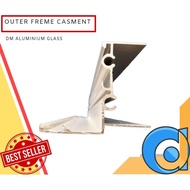 Aluminium Profil Outer Freme / Aluminium Bingkai Tingkap Aluminium Economy