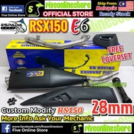 ESPADA Racing Exhaust Pipe E6 Series Ekzos Paip Maniful 28mm RS150 RSX150 Cutting Standard Muffler E