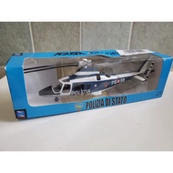 Newray 1/43 Bobo Agusta AW109 Police Helicopter Model Two-Door Openable Landing Rack Wheel Retractab