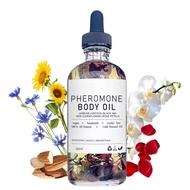 Minyak Badan Feromon untuk Wanita，Dengan Minyak Kelopak & Badam Manis ，Menghidrat & Meningkatkan Key