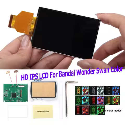 LCD IPS Screen For WSC High Definition Backlight Retro pixel OSD menu For Bandai WonderSwan Color Co