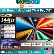2025 Xiaomi Android Smart TV A Pro 75'' 144Hz LED 4K UHD Gaming HDR WiFi 6 HyperOS Redmi TV Monitor 