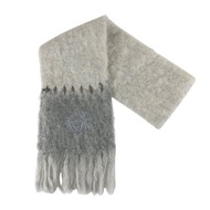 【 日本直送　名牌中古包 】LOEWE ロエベ マフラー グレー アナグラム モヘア vintage ヴィンテージ オールド ri533s