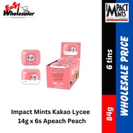 WHOLESALE PRICE 🎉♥️ 1 OUTER Impact Mints Kakao Lycee - 14g x 6s Apeach Peach