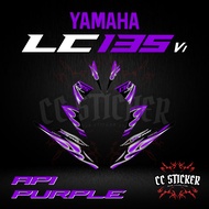 YAMAHA LC135 V1 | STICKER STRIPE MOTOR MX KING BODY STICKER API EDITION