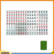 [poslajudo]  144Pcs/Set Mahjong Portable Entertainment Melamine Party Game Chinese Mahjong for Indoor