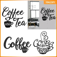 [tenlzsp9] Coffee Sign, Coffee And Tea Bar Sign, Metal Hanging Coffee Cup, Wall Decoration, Coffee B