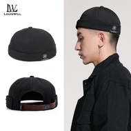 LouisWill Cap For Men Dome Melon Beanie Hats Adjustable Docker Cap Fashion Mens Landlord Hat Hip Hop