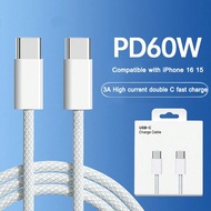 USB C To USB C Cable 3.3/6.6ft - 60W Type C Fast Charger, USBC To USB-C Woven Power Cord Compatible 