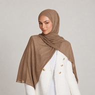 YLEM Wide Crinkle Shawl Rayon Cotton Shawl Plain Modal Hijab Soft Comfortable Muslim Ironless Shawl
