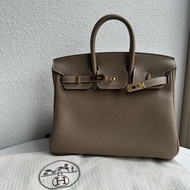 Hermes birkin25大象灰金釦