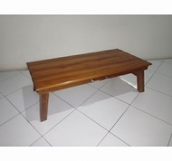 Meja lipat kayu jati untuk belajar / ngaji laptop komputer printer dan lain-lain. Lesehan lantai. Da