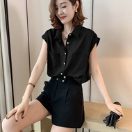 Womens Shirt Fashion New Korean Version Loose Is Handsome Button Up Shirt