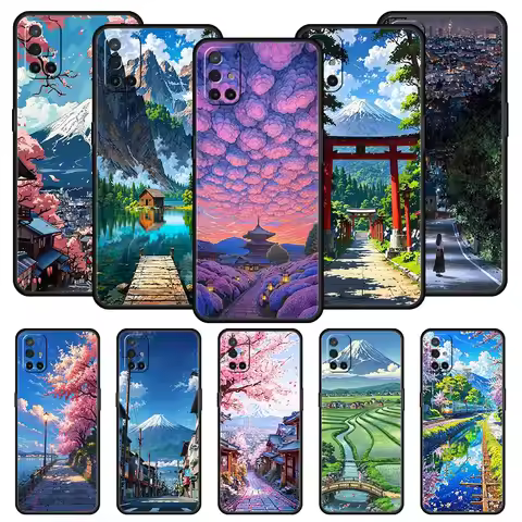 Landscape Japan Series Scenery Phone Case For OnePlus 13 12 11 10 9 8 7T Pro 13R 12R 10R 9RT 8T Nord