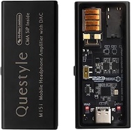 Questyle M15i Headphone Amplifier Portable DAC USB DAC Amp with Dual-Jack, Portable Headphone Amp - Apple MFi Certified, Hi-Res DAC - Low Noise, for iOS/Android/PC