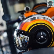 NEW ZEUS HELMET ZS-218 SCOOTER / VESPA HELMET MATT BLACK SS15 ORANGE