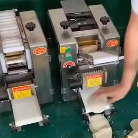 Commercial Automatic Empanda Buns Gyoza Ravioli Samosa Momo Dumpling Skin Making Machine