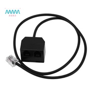 RJ9 4P4C Male To Dual Female Ports Connector Telephone Adapter Cable Wire Telephone extension Cord