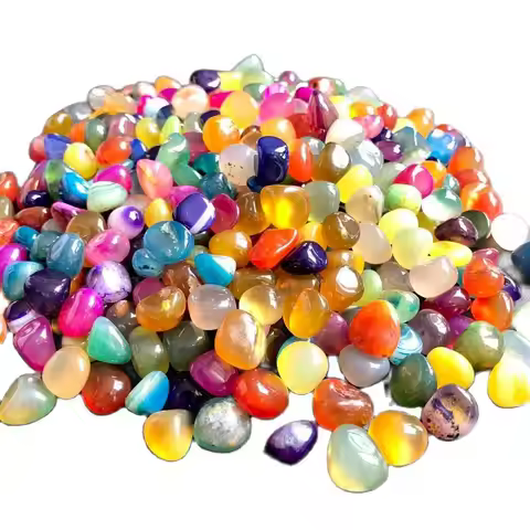 Natural Stone Aquarium Fish Tank Decoration Crystal Agate Colorful Pebble Gravel
