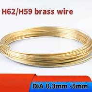 Brass wire H62 copper wire brass wire brass rod 1mm-5mm copper wire round wire fine round rod DIY co