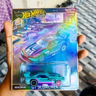 Hot Wheels GT-Scorcher with Custom Stainless Steel Card and Hanging Display