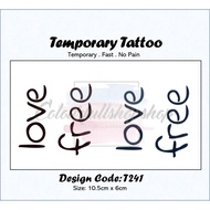 #T241 Word - Love Temporary Tattoo [DaaTwo]