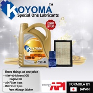 NAZA RIA,KIA CARNIVAL AIR FILTER + OIL FILTER + KOYOMA 15W40 MINERAL ENGINE OIL