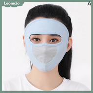 [Leomcio] หน้ากากกันแดดผ้าไอซ์ซิลค์กันแดดสำหรับผู้หญิงบางระบายอากาศได้ครึ่งใบหน้า