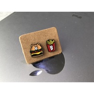Cute Stud Earring - 2pcs Burger and Chips