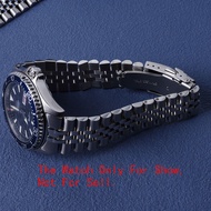 AWKDF Luxury Style 316L Stainless Steel Silver Jubilee Watch Band Strap Bracelets Solid Curved End F