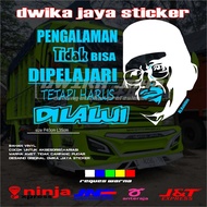TRUCK SIDE WINDOW STICKERS BJ.HABIBIE SAFETY WORDS STICKERS
