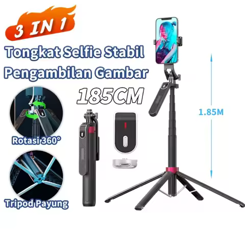 P185/P180 Selfie Stick Quadripod 3 IN 1 1800mm Wireless Phone Gimbal Stabilizer 4 Legs Phone Stand f