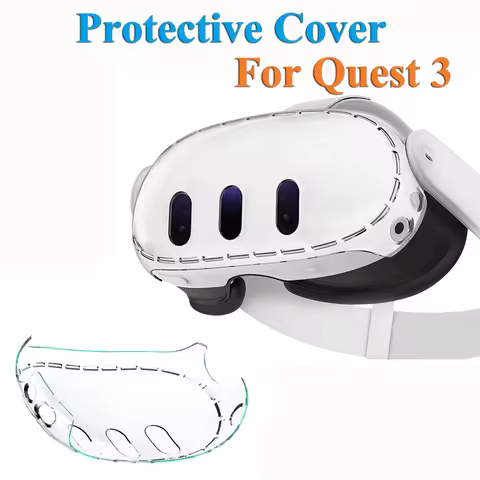 For Meta Quest 3 VR Helmet Protective Cover Clear TPU transparent Cases Dustproof For Oculus Quest 3