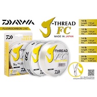 Daiwa J-Thread Fluoro Carbon Line 4LB / 6LB / 8LB / 14LB / 20LB / 25LB / 30LB / 40LB / 50LB / 60LB /