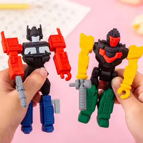 3 Box pencil Eraser Creative Warframe Robot Modeling Cartoon Rubber Set Student June 1st End Christm