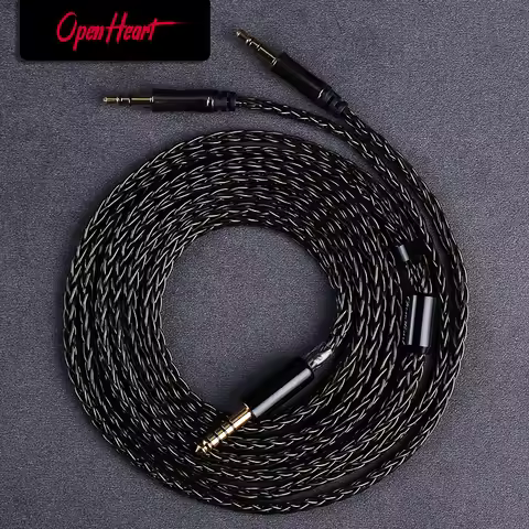 OPENHEART 16 Core Headphone Cable 1 to 2 jack dual 3.5/2.5/4.4mm/XLR Balance Cable For HIFIMAN DENON