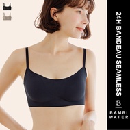 JAPAN DESIGN 24HRS Bandeau Seamless Bra ｜ Strap Quick-dry Air No Wire Anti-Sagging Sleep BAMBI WATER
