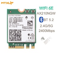 【Hot-Selling】 Tri band AX210 wireless AX210NGW NGFF 5374Mbps 802.11AX wireless Wi-Fi 6 AX200 AC9260 