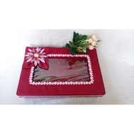 BEST PRODUCT DELIVERY BOX, BEAUTIFUL PARCEL BOX, maroon small lid cloth delivery box