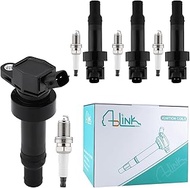 AULINK 4PCS UF652 Ignition Coil Pack and 93815 Spark Plug (1.6L L4 Only) For Hyundai Accent 2012-202