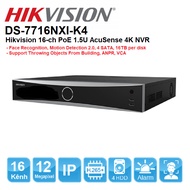Hikvision DS-7716NXI-K4 16-ch PoE 1.5U AcuSense 4K NVR - 16 Channel Hikvision Acusense NVR